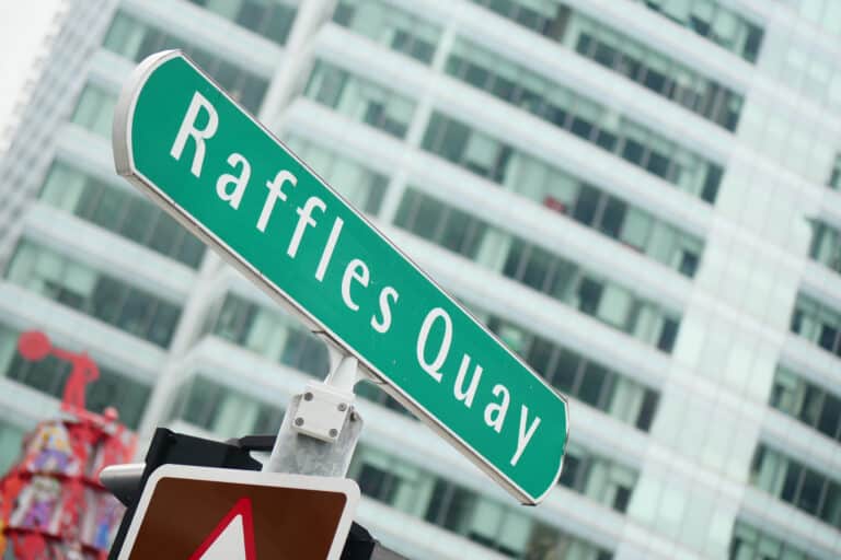 raffles quay sing and buildings